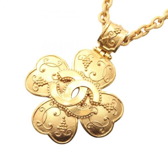CHANEL Gold Logo Necklace - Picture 1 of 6